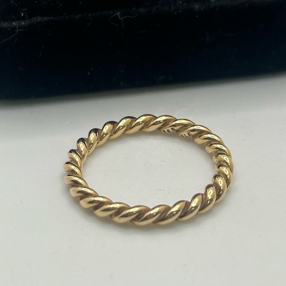 PANDORA 14K Yellow Gold Twist Ring